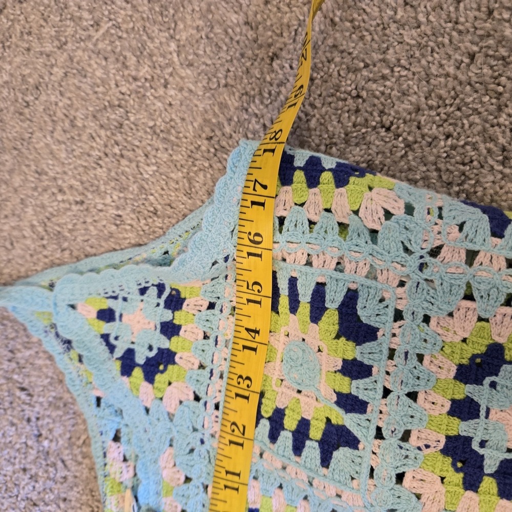 NWT Granny Square Boho Beachy Crochet Set Cami Tank Top &‎ Shorts Medium Large - Picture 6 of 12